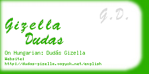 gizella dudas business card