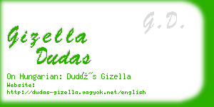 gizella dudas business card